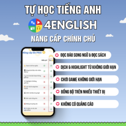 Nâng Cấp 4English Pro Chính Chủ Vĩnh Viễn